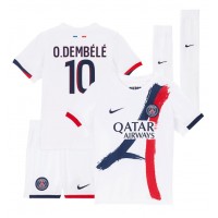 Koszulka piłkarska Paris Saint-Germain Ousmane Dembele #10 Strój wyjazdowy dla dzieci 2024-25 tanio Krótki Rękaw (+ Krótkie spodenki)